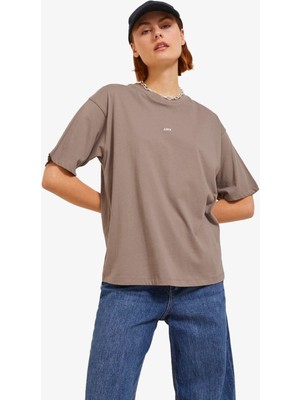 Jack & Jones Jjxx Jxandrea Kadın Kahverengi T-Shirt 12205777-BRINDLE