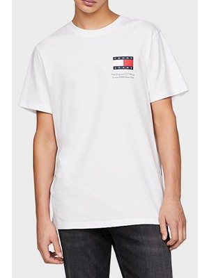 Tommy Jeans Pamuklu Slim Fit Bisiklet Yaka T Shirt Erkek T Shirt DM0DM18263 Ybr