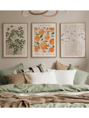 Artavessa 3 Parça Gerçek Ahşap Çerçeveli Tablo Seti