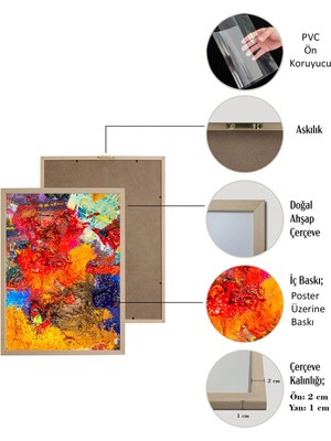 Artavessa 2 Parça Gerçek Ahşap Çerçeveli Tablo Seti