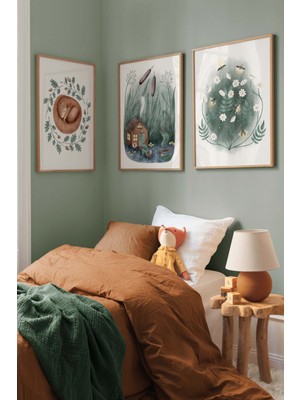 Artavessa 3 Parça Gerçek Ahşap Çerçeveli Tablo Seti