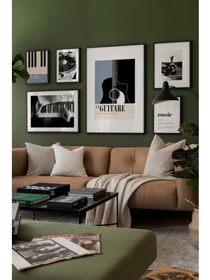 Artavessa 6 Parça Ahşap Çerçeve Görünümlü Mdf Tablo Seti