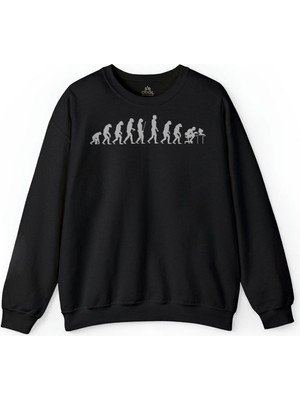 So Cool Evolution Human Evrim Insan Maymun Bilgisayar Baskılı Sweatshirt