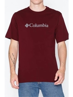 Columbia Csc Basic Logo™ Shirt Erkek Tişört Bordo CS0001664