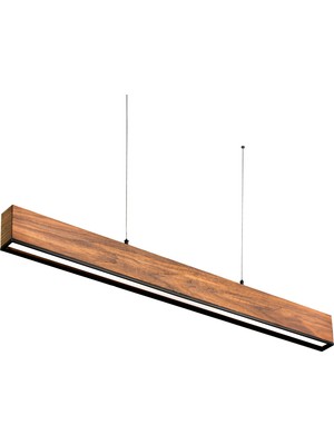 Woodlight Ahşap Aydınlatma Lineer 3000K(GÜN Işığı) Sarkıt LED Armatür Linear Aydınlatma