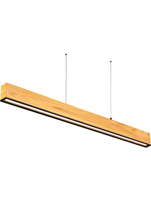 Woodlight Ahşap Aydınlatma Lineer 3000K(GÜN Işığı) Sarkıt LED Armatür Linear Aydınlatma