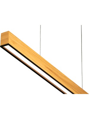 Woodlight Ahşap Aydınlatma Lineer 3000K(GÜN Işığı) Sarkıt LED Armatür Linear Aydınlatma