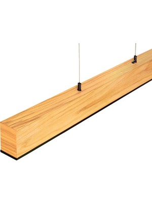 Woodlight Ahşap Aydınlatma Lineer 3000K(GÜN Işığı) Sarkıt LED Armatür Linear Aydınlatma