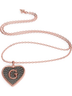 Guess Kadın Rose Gold Siyah Kalpli Çelik Kolye – JGUUBN79041