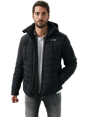 Lumberjack ML JOSEPH COAT 2SN19 3PR Erkek Siyah Kapüşonlu Mont