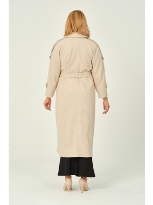 Glr & Gym Karen Kadın Spor Kışlık Astarlı Örme Kaşe Manto