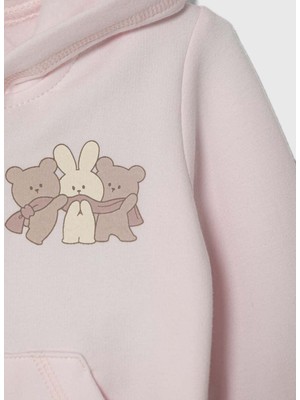 Benetton Bebek Açık Pembe Sweatshirt 35Q2A500X