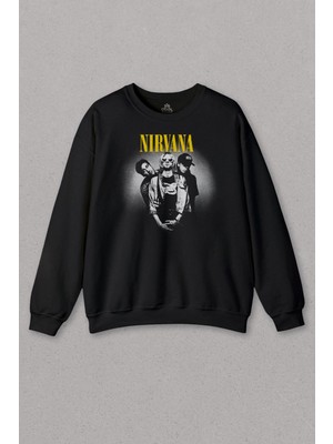 So Cool Unisex Sweatshirt Nirvana Grunge Punk Rock 90S 90LAR Kurt Cobain Müzik Baskılı Sweat