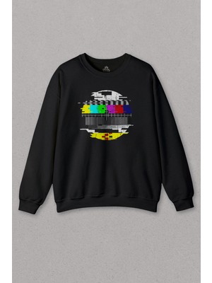 So Cool Unisex Sweatshirt No Signal Teletex Nostalji Tv Tele Tex Baskılı Sweat