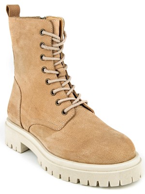 Muya Orthopedix Tetto 6 Nokta Hakiki Deri Fermuarlı ve Bağcıklı Topuk Dikeni Pedli Kadın Bot 324314