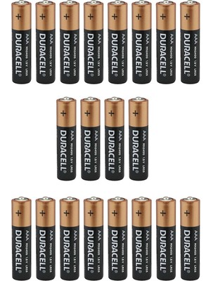 Durgunstore Duracell LR03/MN2400 1.5V Alkalin Aaa Ince Kalem Pil 20Lİ Kartela Paket  (2li Yırtmalı) (81)