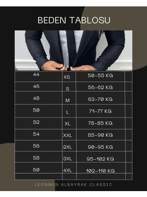 Leonmen Italyan Stil Erkek Slim Fit Blazer Tek Ceket