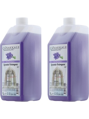 2 Adet Lavanta Kolonyası -Litrelik -(BİDON) Korumalı Kapak - Yeni Model