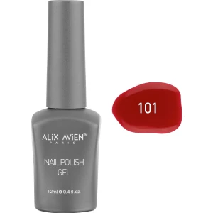 Alix Avien Kırmızı Kalıcı Oje 101-YOĞUN Renk Veren Jel Oje 12 Ml-Nail Uv Gel Polish 101