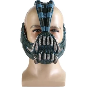 Stil 1 Bane Maskesi Lateks Cosplay Maske Kara Şövalye Cosplay Yetişkin Boyutu Alt Yarım Yüz Cadılar Bayramı Partisi Cosplay (Yurt Dışından)
