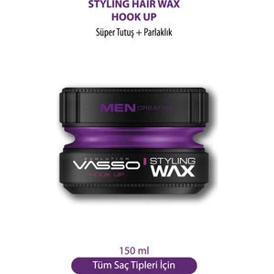24 Saat Dalgalı ve Kıvırcık Saçlar Için Süper Tutuş ve Parlaklık Kazandıran Wax - Hook-Up Pro 150 ml 8699216347584