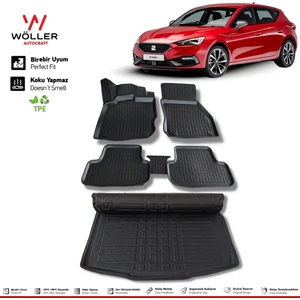 Seat Leon 4 Paspas Bagaj Havuzu Set 2021 Sonrası 3D Wöller Ultraflex Set