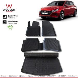 Hyundai i20 Paspas Bagaj Havuzu 2020 Sonrası 3D Ultraflex Set