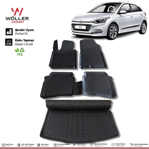 Hyundai i20 Paspas Bagaj Havuzu Set 2015 2020 Arası 3D Ultraflex Set