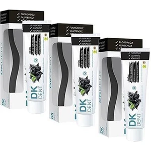Dk Dent Dkdent Vegan Aktif Karbonlu Florürsüz Diş Macunu 75 Ml Diş Fırçası Li X 3 Adet