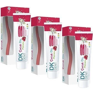 Dk Dent Dkdent Ahududu Aromalı Florürsüz Çocuk Diş Macunu 50 Ml Fırça Li X 3 Adet
