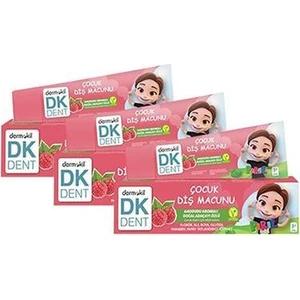 Dk Dent Dkdent Vegan Pırıl Ahududu Aromalı Florürsüz Çocuk Diş Macunu 50 Ml X 3 Adet