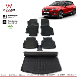 Seat Arona Paspas Bagaj Havuzu Set 2017 Sonrası Uyumlu 3D Wöller Ultraflex Set