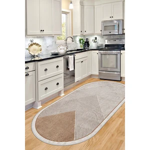 Confidence Home Dijital Baskı Makinede Yıkanabilir Kaymaz Taban Leke Tutmaz Oval Salon Halısı Mutfak Halısı ve Yolluk