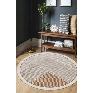 Confidence Home Dijital Baskı Makinede Yıkanabilir Kaymaz Taban Leke Tutmaz Yuvarlak Salon Halısı ve Mutfak Halısı