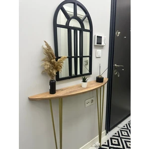 Pinhal Home Yarım Ay Oval Kenar Dresuar Atlantik Çam 100CM Gold Ayak