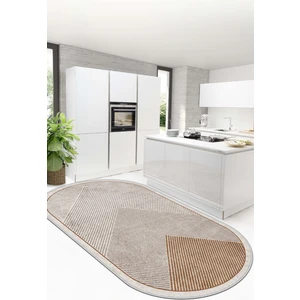 West Home Dijital Baskı Makinede Yıkanabilir Kaymaz Taban Leke Tutmaz Oval Salon Halısı Mutfak Halısı ve Yolluk
