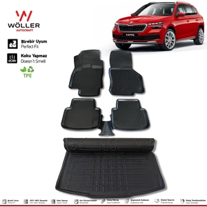 Skoda Kamiq Paspas Bagaj Havuzu Set 2020 Sonrası 3D Wöller Ultraflex Set