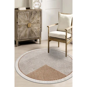Lavita Home Dijital Baskı Makinede Yıkanabilir Kaymaz Taban Leke Tutmaz Yuvarlak Salon Halısı ve Mutfak Halısı