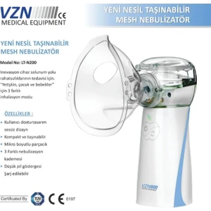 Mesh Nebulizatör LT-N200 Kademeli Püskürtme Özellikli