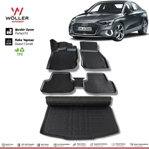 Audi A3 Sedan Paspas Bagaj Havuzu 2021 Sonrası 3D Ultraflex Set