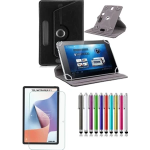 Duhalıne TCL NXTPAPER 11 Uyumlu Standlı Tablet Kılıfı + Kırılmaz Ekran Koruyucu+ Dokunmatik Kalem