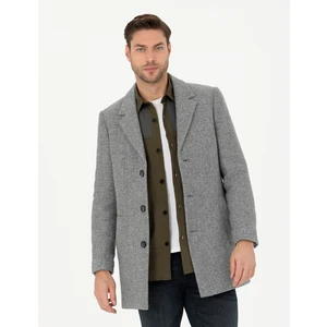Pierre Cardin Erkek Gri Ex. Slim Fit Kaşe Kaban 50284099-VR024