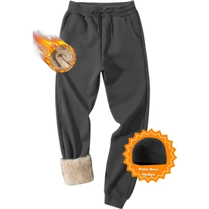 Ghassy Co. Erkek Ultra Termal Kışlık Sherpa Astarlı Aktif Koşu Dar Paça Jogger Eşofman Altı