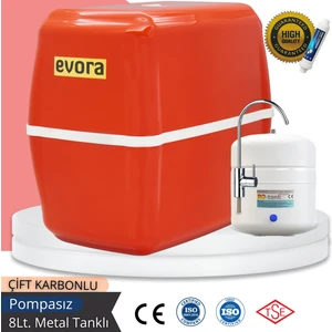 5 Aşamalı 8 Lt Kapalı Oval Kasa Pompasız Su Arıtma Cihazı