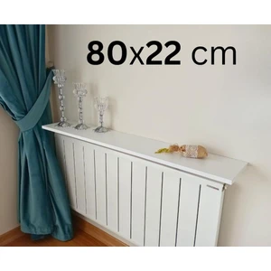 Beyaz Petek Üstü Dresuar Montajsız Raf Tak Çıkar Pratik Modern Dresuar Kalorifer Petek Üstü Uçan Raf - 80 cm