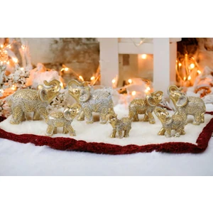 Lüks Işlemeli 7li Bereket Fil Biblo Hediyelik Dekoratif Ürün Konsol Vitrin Süsü Ev Yılbaşı Hediyesi2