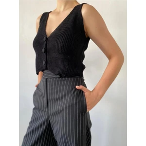 Siyah Triko Yelek 26025