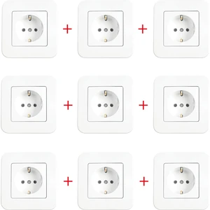 - Linnera-Rollina Beyaz Topraklı Priz Mekanizma + Çerceve Dahil (2+1 Ev Için + 12 Adet)