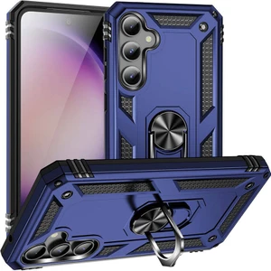 Case 4u Galaxy S23 Fe Çift Katmanlı Yüzüklü Manyetik Vega Kılıf Mavi