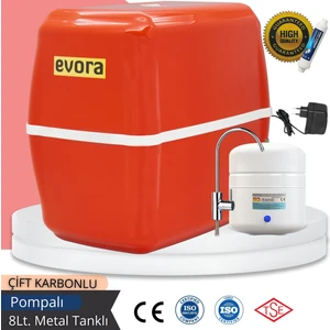 5 Filtreli 8 L Pompalı Kırmızı Kapalı Oval Kasa Su Arıtma Cihazı